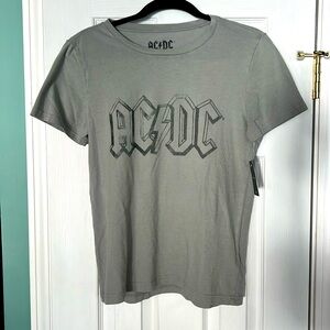 NWT Lucky Brand Tshirt size small gray AC/DC band tee